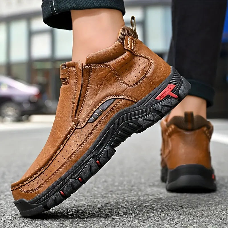 ⏰ Men's Handcrafted Orthopaedic Waterproof Leather Ankle Boots