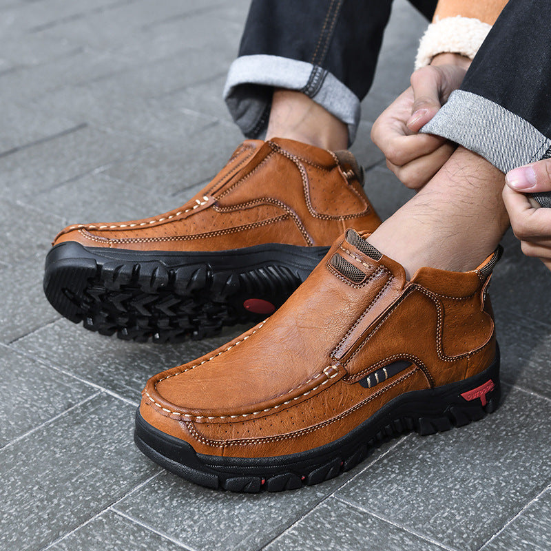 ⏰ Men's Handcrafted Orthopaedic Waterproof Leather Ankle Boots
