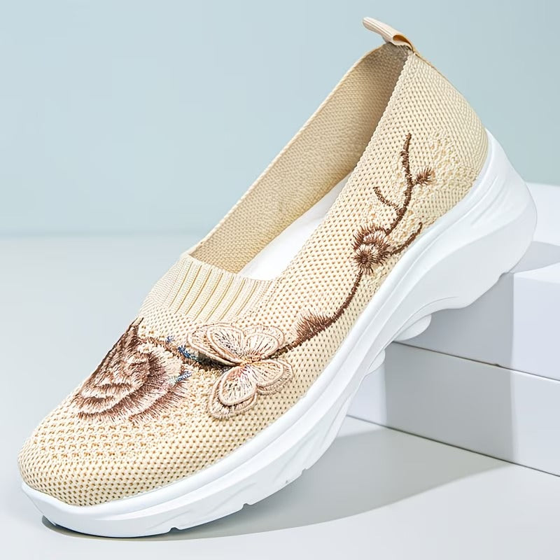Women's Butterfly Embroidered Loafers