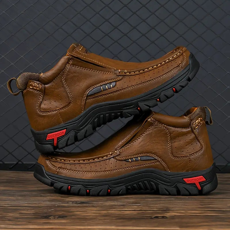 ⏰ Men's Handcrafted Orthopaedic Waterproof Leather Ankle Boots