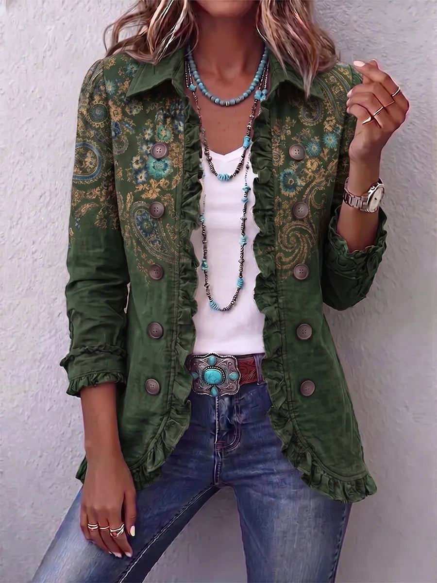 Bohemian Paisley Ruffle Jacket