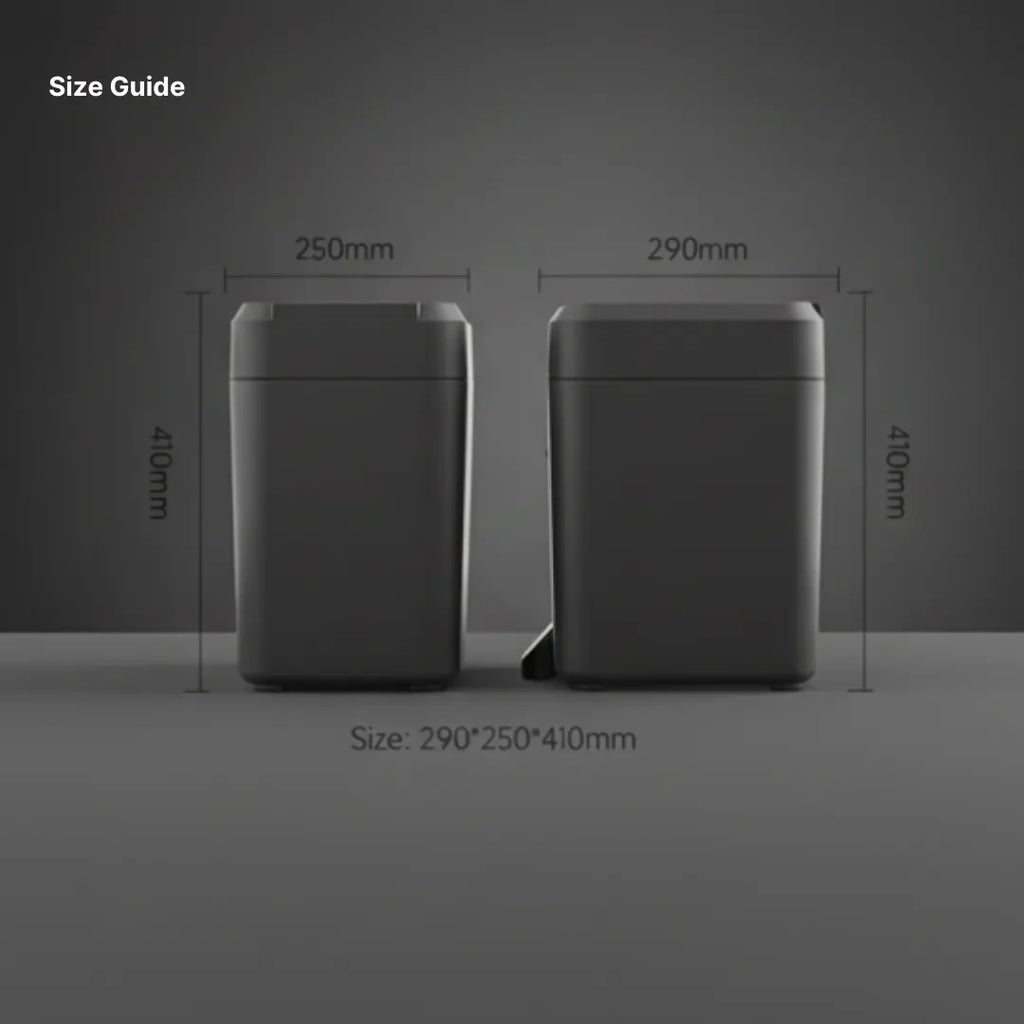 Touchscreen, Self-Sealing Smart Trash Can