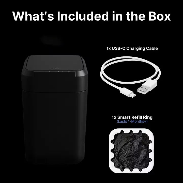 Touchscreen, Self-Sealing Smart Trash Can