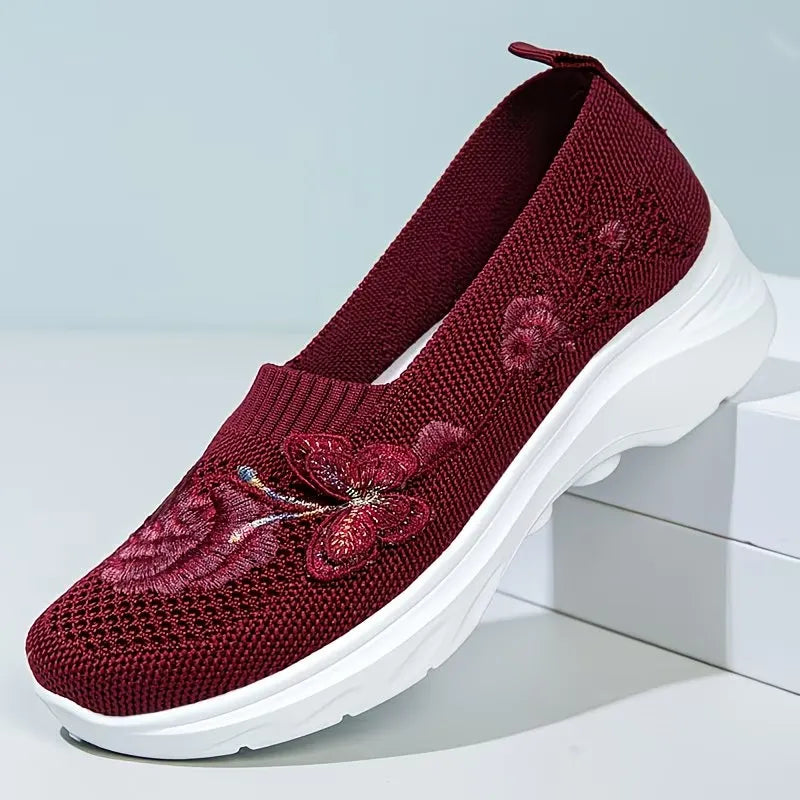 Women's Butterfly Embroidered Loafers