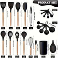 Kitchen Utensils Set -23pcs Silicone Cooking Utensils with Holder, Heat Resistant, Nonstick Cookware Tongs Spatula Spoon Set