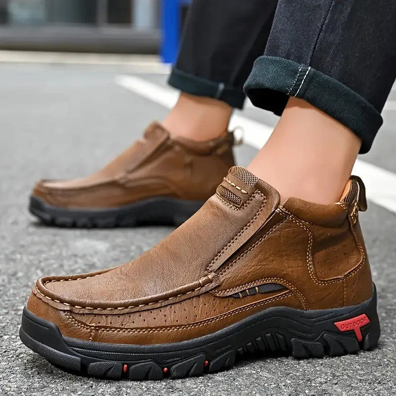 ⏰ Men's Handcrafted Orthopaedic Waterproof Leather Ankle Boots