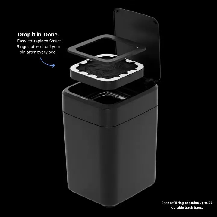 Touchscreen, Self-Sealing Smart Trash Can
