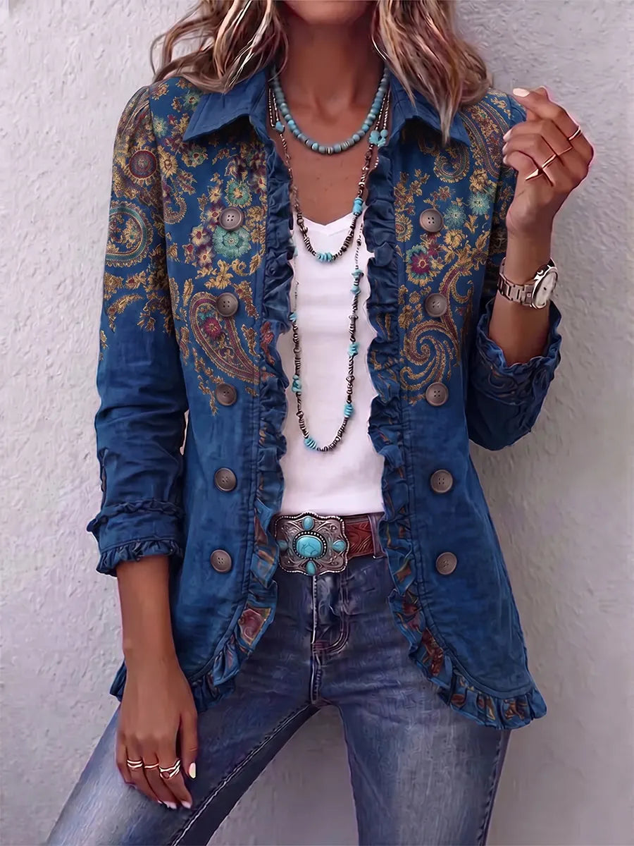 Bohemian Paisley Ruffle Jacket