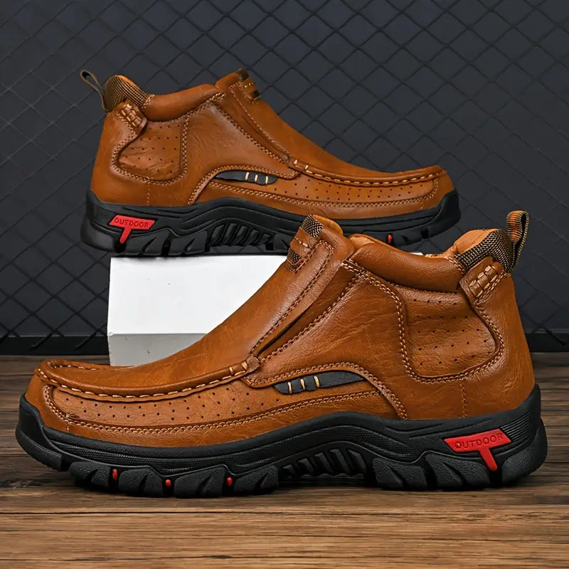 ⏰ Men's Handcrafted Orthopaedic Waterproof Leather Ankle Boots