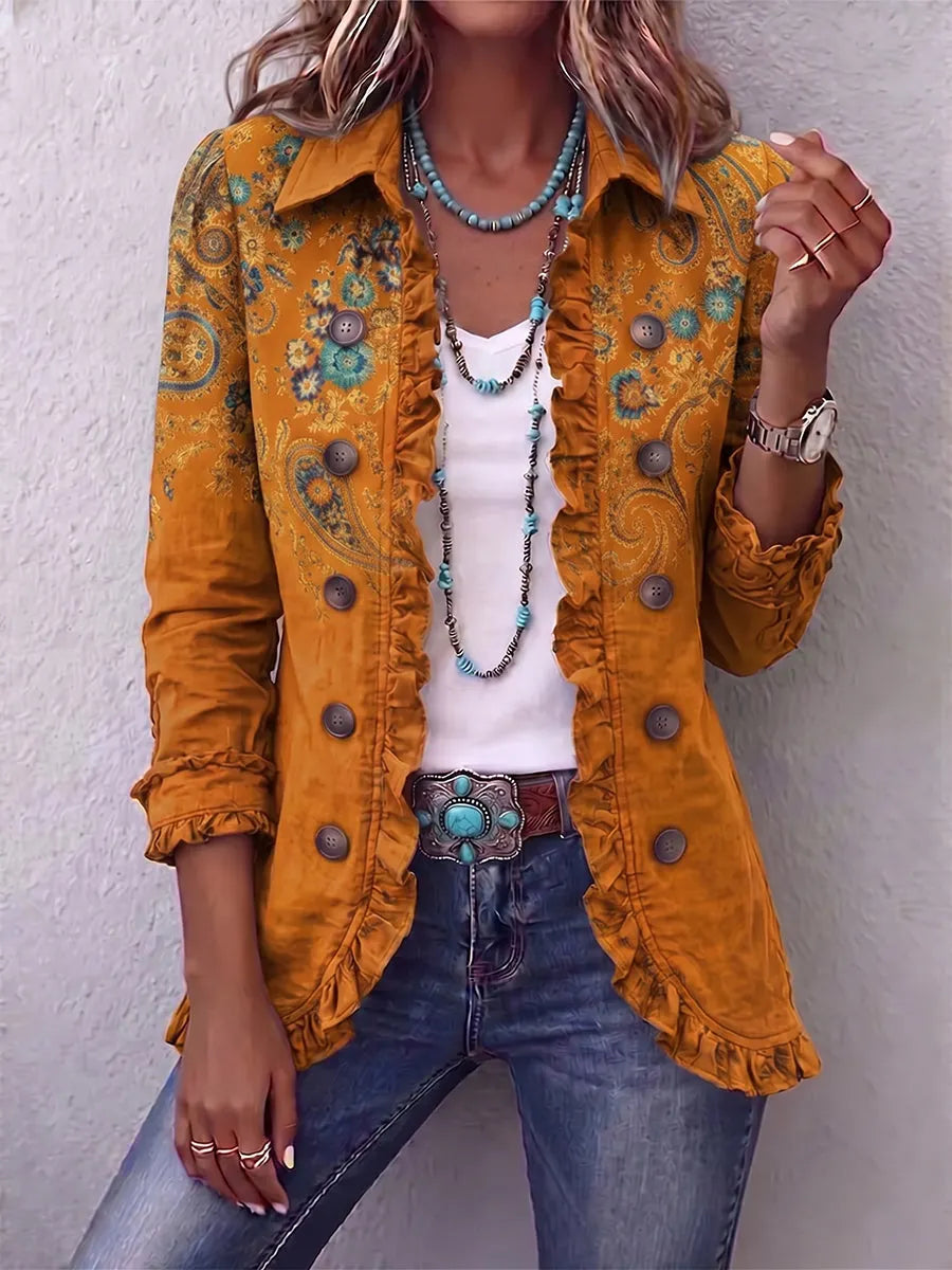 Bohemian Paisley Ruffle Jacket