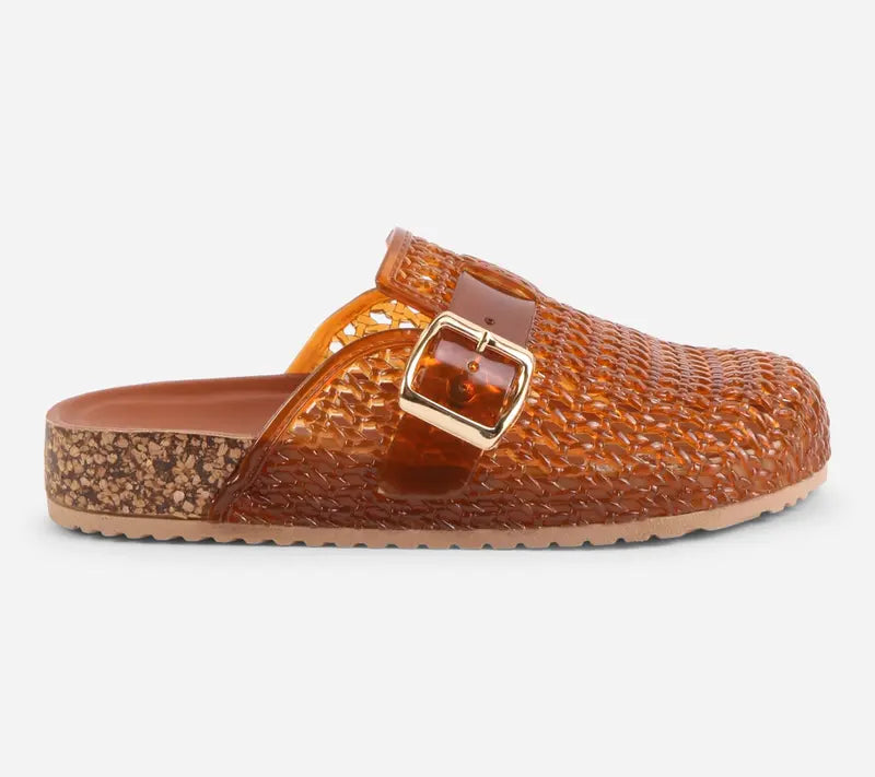 Women Casual Breathable Design Slip On Mules Jelly Mules Sandals