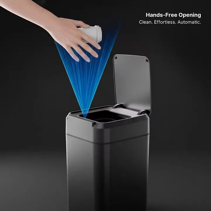 Touchscreen, Self-Sealing Smart Trash Can