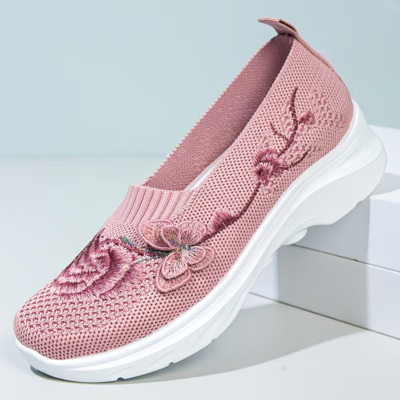 Women's Butterfly Embroidered Loafers