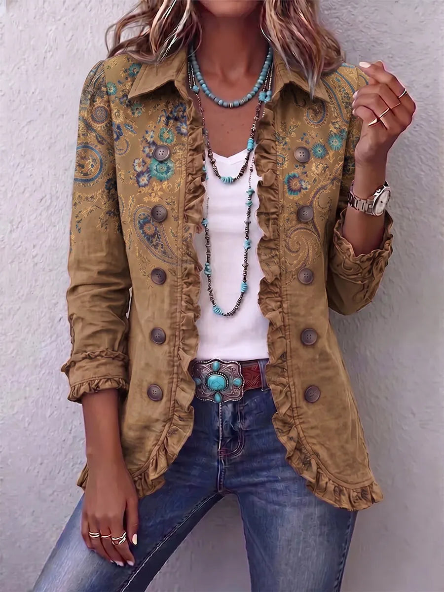 Bohemian Paisley Ruffle Jacket